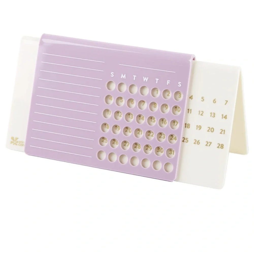 NEW! Erin Condren Acrylic Perpetual Calendar Lilac Cream